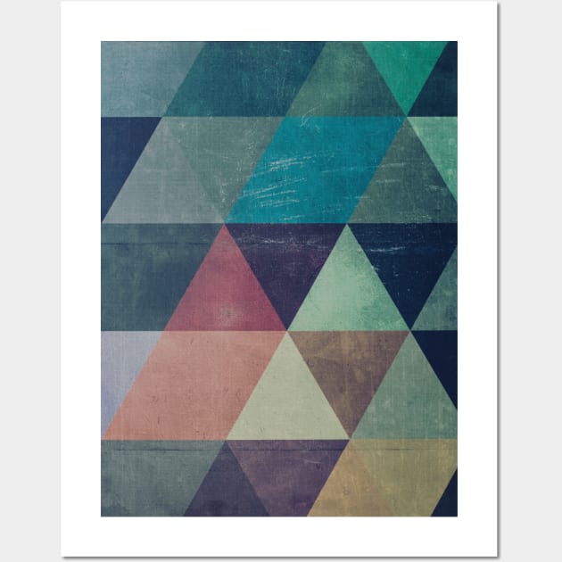 Colorfull triangles patten Wall Art by hardy 